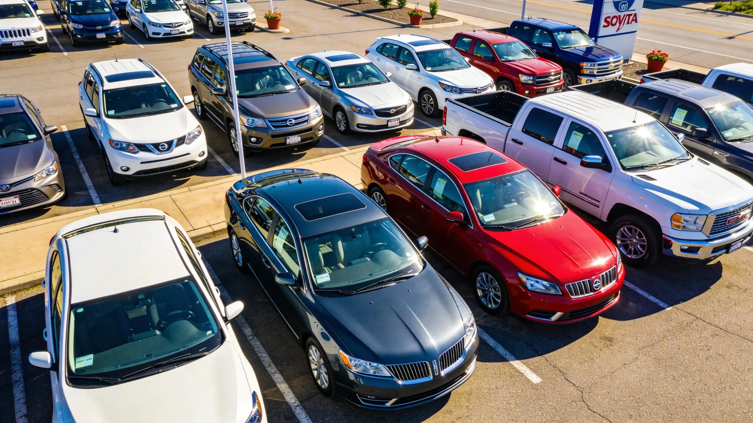 Variety of popular used vehicles including sedans, SUVs, and trucks at a Spokane dealership lot.